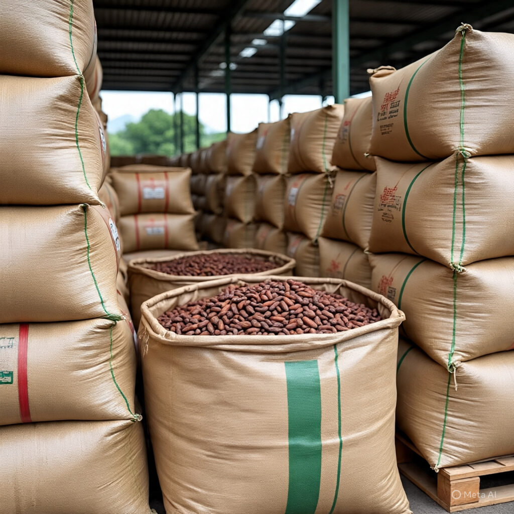 cocoa export in bags
